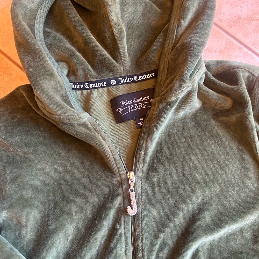 Juicy Couture Olive Velour Jacket